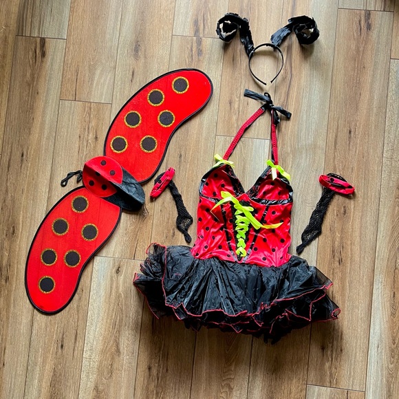 Leg Avenue Red and Black Ladybug Costume Set - Picture 1 of 7